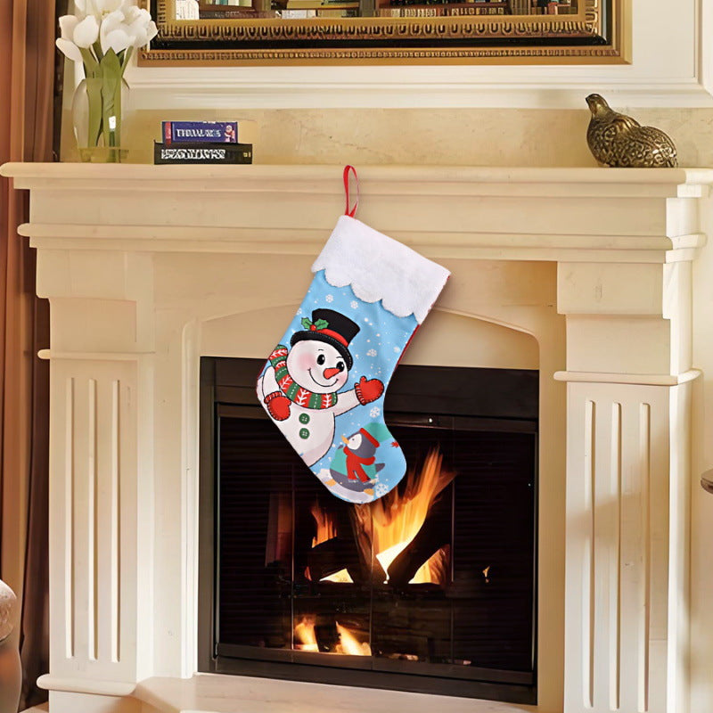 Wholesale Christmas Ornaments Plush Christmas Stocking Gift Bag